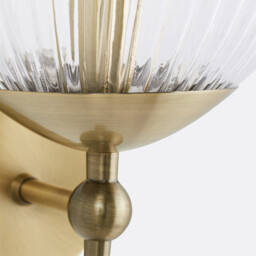 Ari Wall Light in Brass and Ribbed Glass - thumbnail 4
