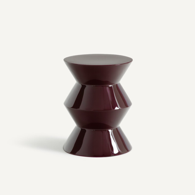 Talou Sculpted Side Table with A Lacquered Finish - image 1