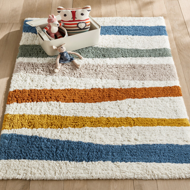 Strat Striped Organic Cotton Child's Rug - image 1