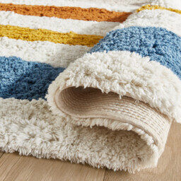 Strat Striped Organic Cotton Child's Rug - thumbnail 4