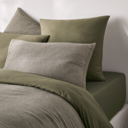Thesari Linen and Cotton Muslin Two-Sided Pillowcase - thumbnail 4
