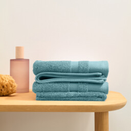 Kheops Face Towels in Egyptian Cotton 600g/m2 in Set of 4 - thumbnail 2