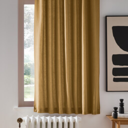 Onega Washed Linen Radiator Curtain with Hidden Fixings