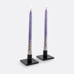 Set of 2 Caspar Glitter Twist Dinner Candles - thumbnail 3