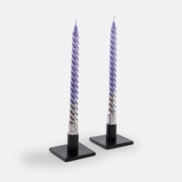 Set of 2 Caspar Glitter Twist Dinner Candles - thumbnail 2