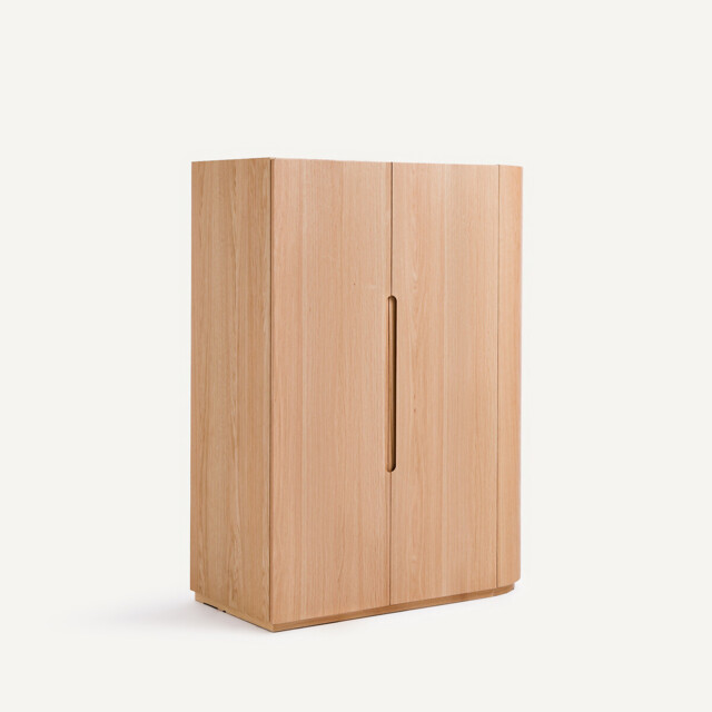 Evoria Oak Veneer Round Corner Unit For A Mix and Match Wardrobe - image 1