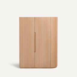 Evoria Oak Veneer Round Corner Unit For A Mix and Match Wardrobe - thumbnail 3