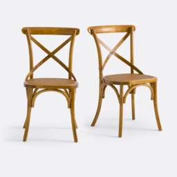 Set of 2 Cedak Wood Chairs - thumbnail 1