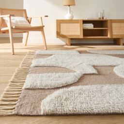 Douma Two-Tone Rug in Wool and Cotton - thumbnail 4