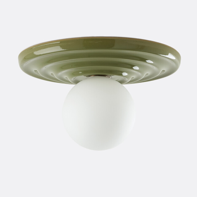 Holi Ceramic and Opal Glass Ceiling Light Or Wall Light, Diameter 33.2cm - image 1