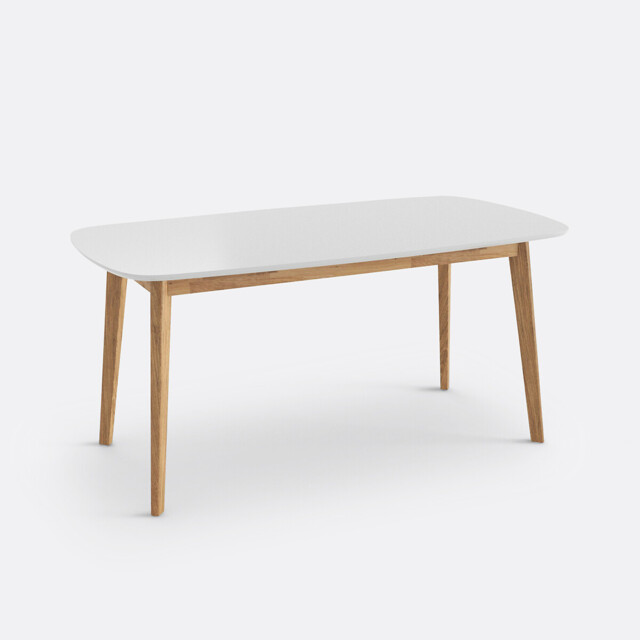 Jimi Solid Oak and Lacquer 6 Seater Dining Table - image 1