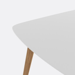 Jimi Solid Oak and Lacquer 6 Seater Dining Table - thumbnail 4