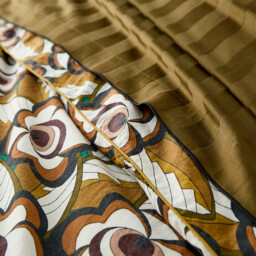 Lozano Graphic Floral 100% Washed Cotton Duvet Cover - thumbnail 3