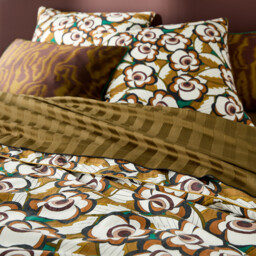 Lozano Graphic Floral 100% Washed Cotton Duvet Cover - thumbnail 2