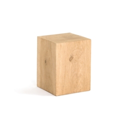 Merlin Solid Oak Block Side Table - thumbnail 2