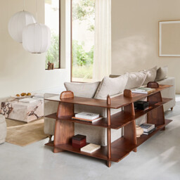 Iloss Solid Walnut Small Low Bookcase - thumbnail 3