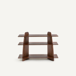 Iloss Solid Walnut Small Low Bookcase - thumbnail 4