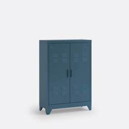 Hiba Low Cabinet with 2 Doors in Steel