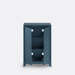 Hiba Low Cabinet with 2 Doors in Steel - thumbnail 4