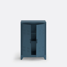 Hiba Low Cabinet with 2 Doors in Steel - thumbnail 3