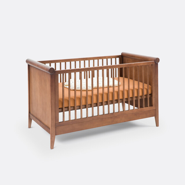 Florette Vintage Walnut Stain Convertible Cot