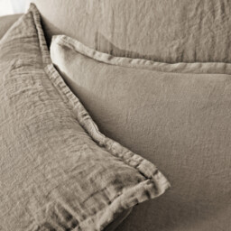 Linot Plain 100% Washed Linen Duvet Cover - thumbnail 3