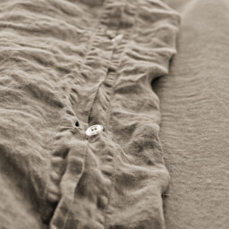 Linot Plain 100% Washed Linen Duvet Cover - thumbnail 4