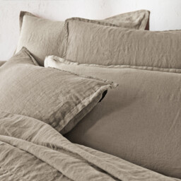 Linot Plain 100% Washed Linen Duvet Cover - thumbnail 2