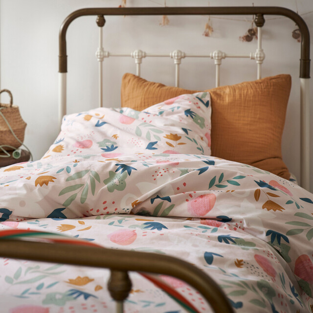Vahina Floral 100% Organic Cotton Pillowcase - image 1