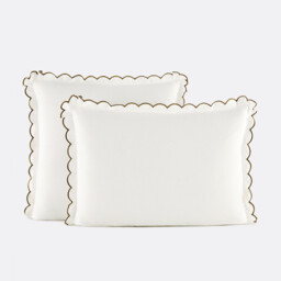 Scenario Plain Washed Cotton Scalloped Child's Pillowcase