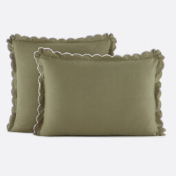 Scenario Pillowcase in Plain Washed Cotton