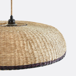 Jutlo Woven Grass 60cm Diameter Ceiling Light Shade - thumbnail 4