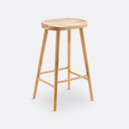 Dragy 68cm High Solid Oak Bar Stool