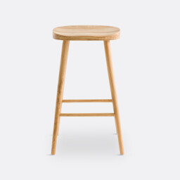 Dragy 68cm High Solid Oak Bar Stool - thumbnail 4