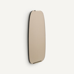Dialect H72.5cm Smoked Glass and Brass Mirror - thumbnail 3