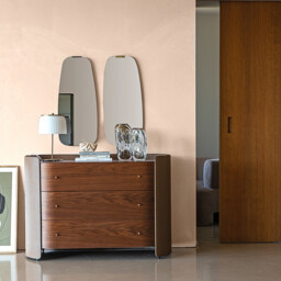 Dialect H72.5cm Smoked Glass and Brass Mirror - thumbnail 2
