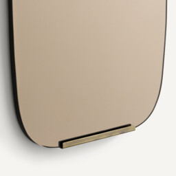 Dialect H72.5cm Smoked Glass and Brass Mirror - thumbnail 4