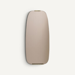 Dialect H72.5cm Smoked Glass and Brass Mirror - thumbnail 1
