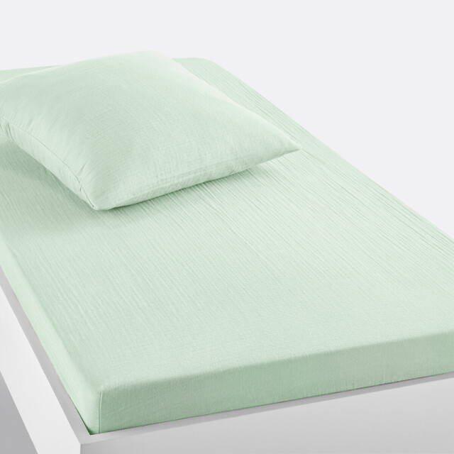 Kumla Children's Plain Cotton Muslin Fitted Sheet