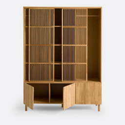 Bilbao Wardrobe in Oak and Veneer with 6 Doors - thumbnail 4