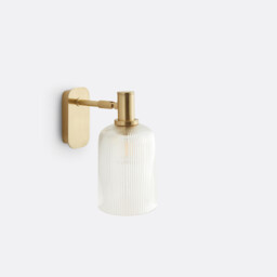 Bogota Striated Glass Articulated Wall Lamp