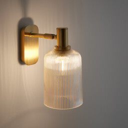 Bogota Striated Glass Articulated Wall Lamp - thumbnail 2