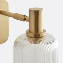 Bogota Striated Glass Articulated Wall Lamp - thumbnail 3