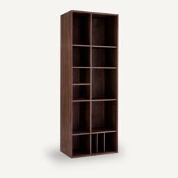 Mikube Bookcase in Walnut Veneer