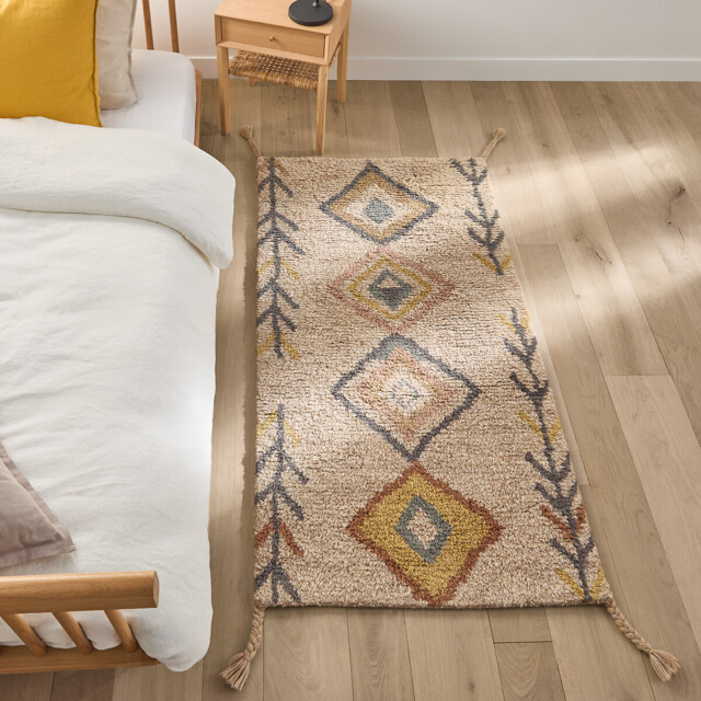 Mirjana Hand-Knotted 100% Thick Wool Bedside Rug - image 1
