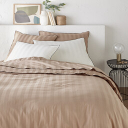 Victor Striped Washed Cotton Satin 300 Thread Count Pillowcase - thumbnail 3