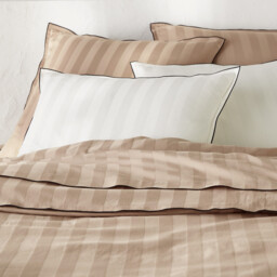 Victor Striped Washed Cotton Satin 300 Thread Count Pillowcase - thumbnail 4