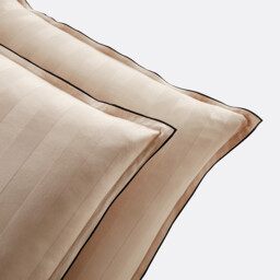 Victor Striped Washed Cotton Satin 300 Thread Count Pillowcase - thumbnail 2