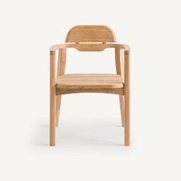Cordano Solid Teak Table Armchair - thumbnail 3