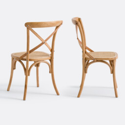 Set of 2 Cedak Oak Cross-Back Chairs - thumbnail 3